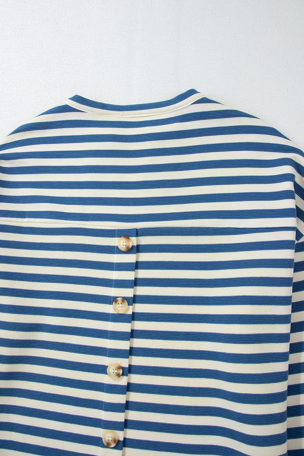Sky Blue Striped V-Neck Top - Love Salve 