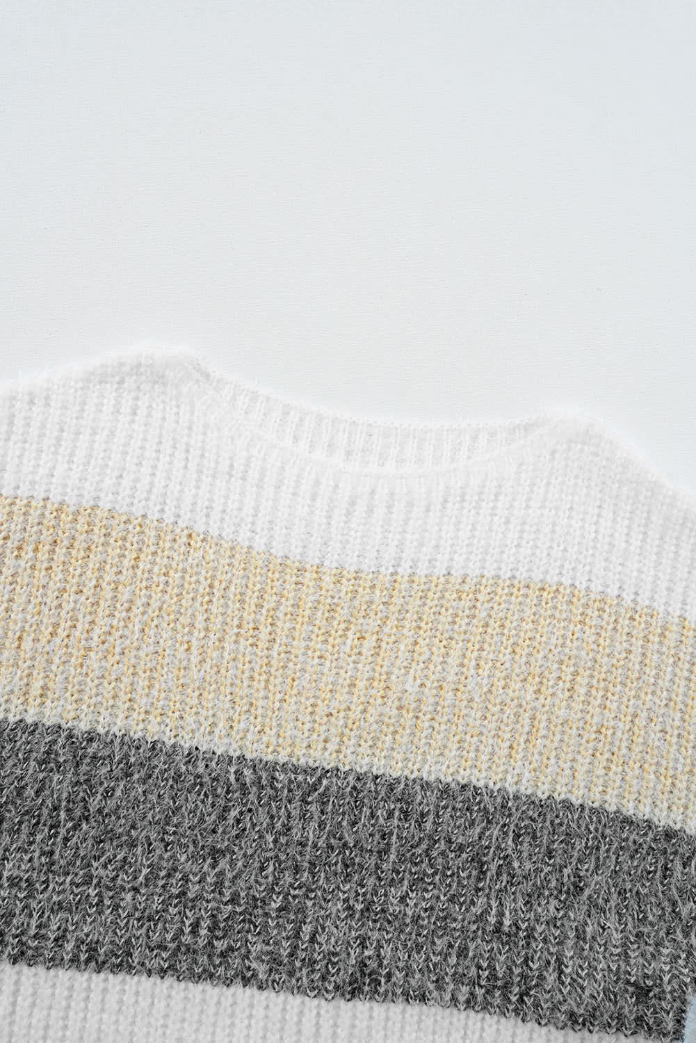 Colorblock bubble sleeve sweater dress - Love Salve 