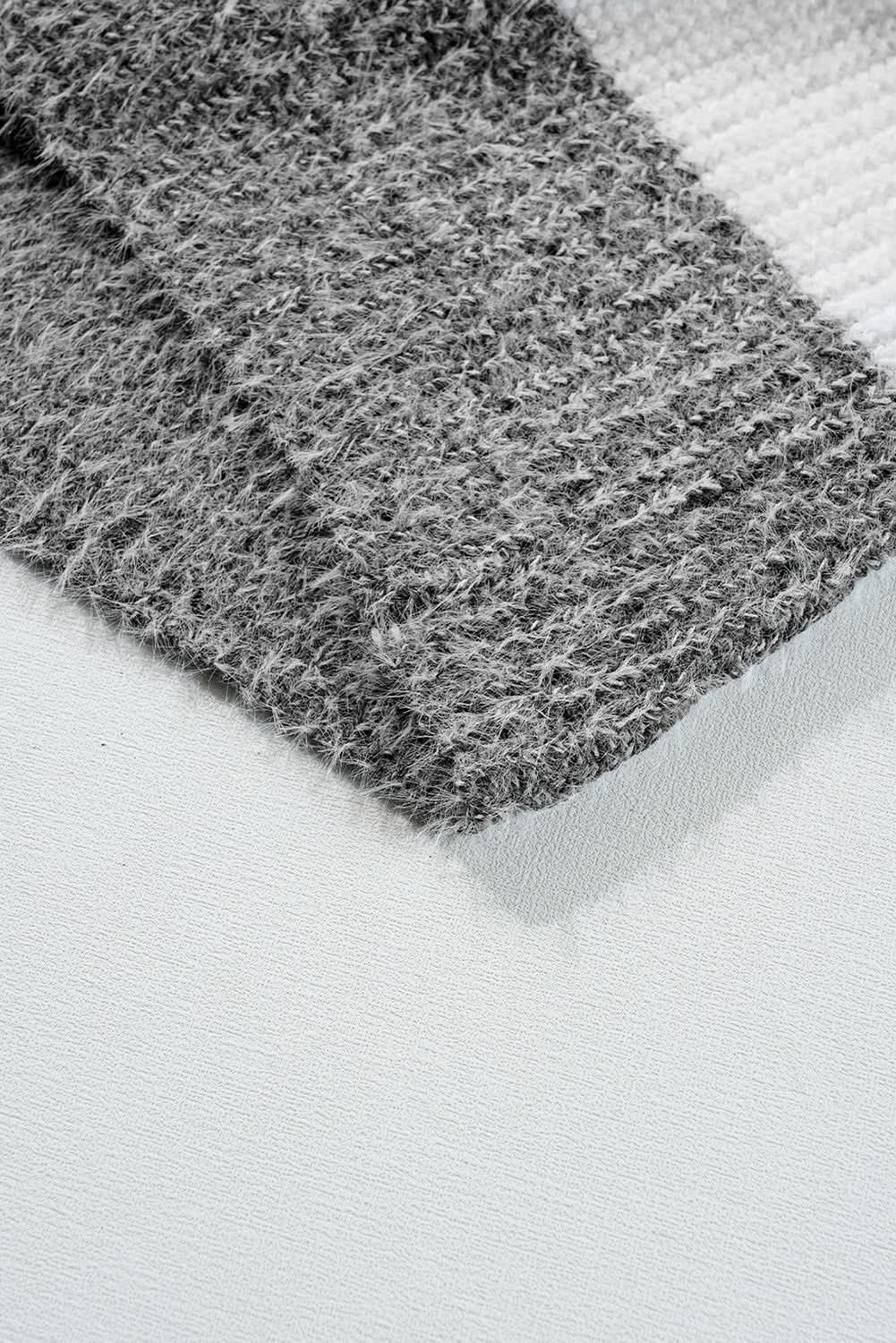 Colorblock bubble sleeve sweater dress - Love Salve 