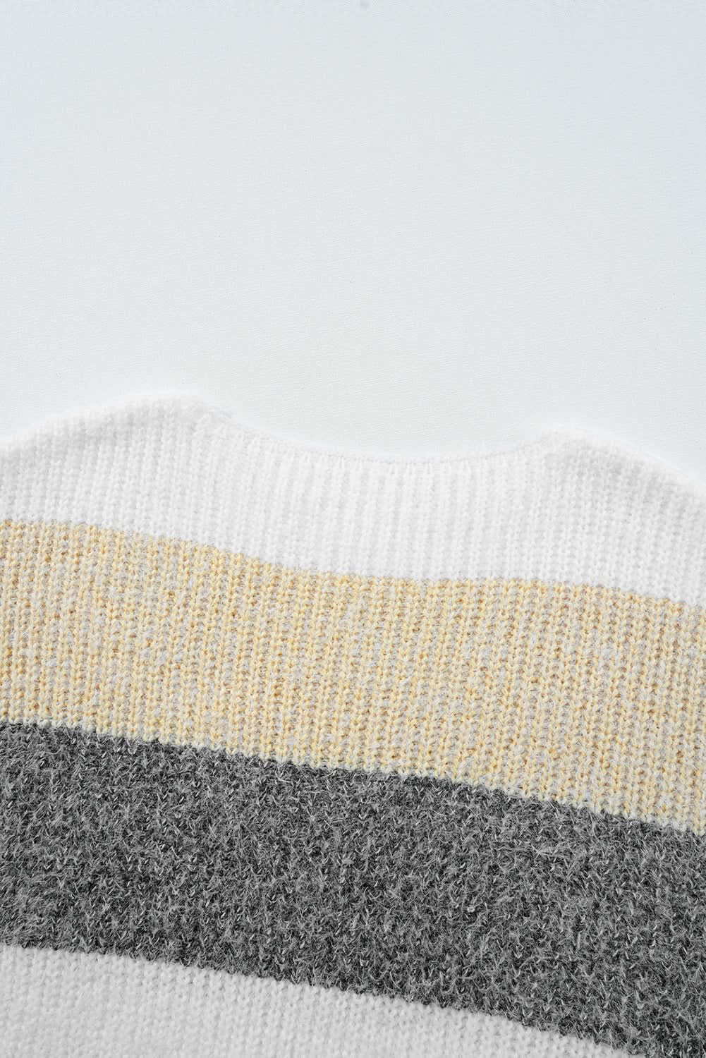 Colorblock bubble sleeve sweater dress - Love Salve 