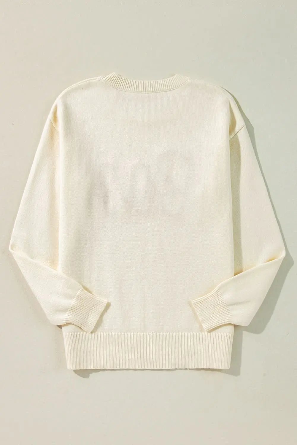 Cozy apricot "Boo" sweater - Love Salve 