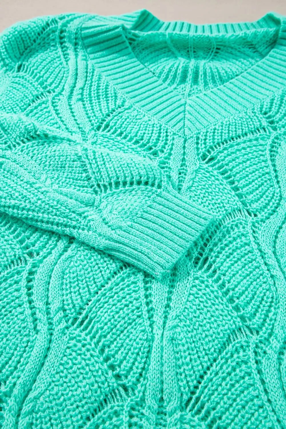 Chic mint green knit sweater - Love Salve 