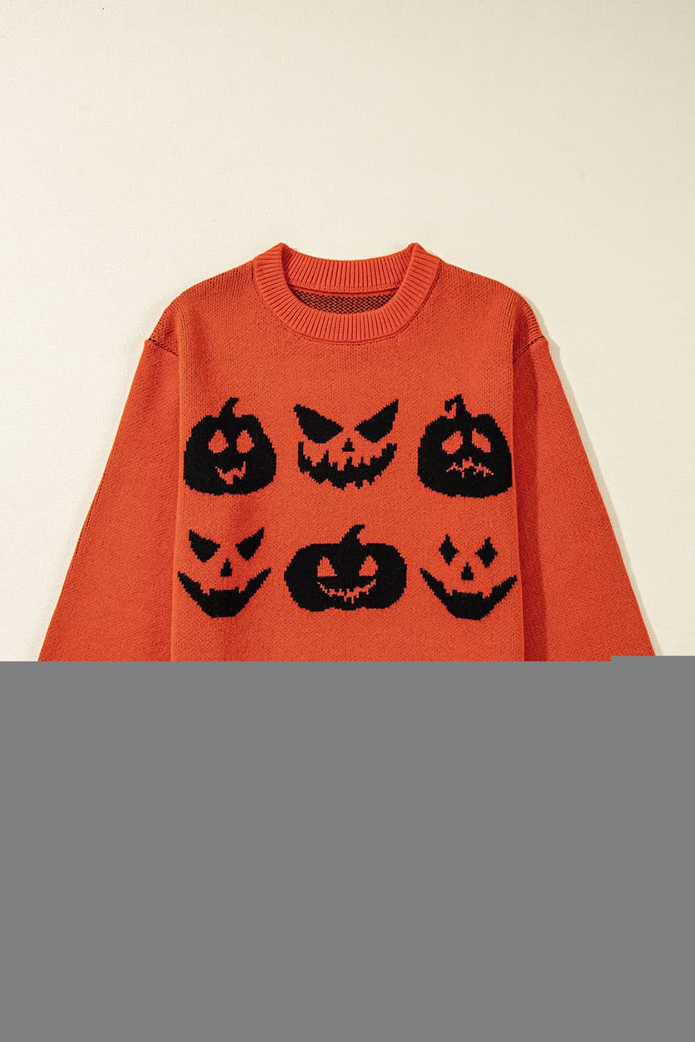 Spooky pumpkin face Halloween sweater - Love Salve 