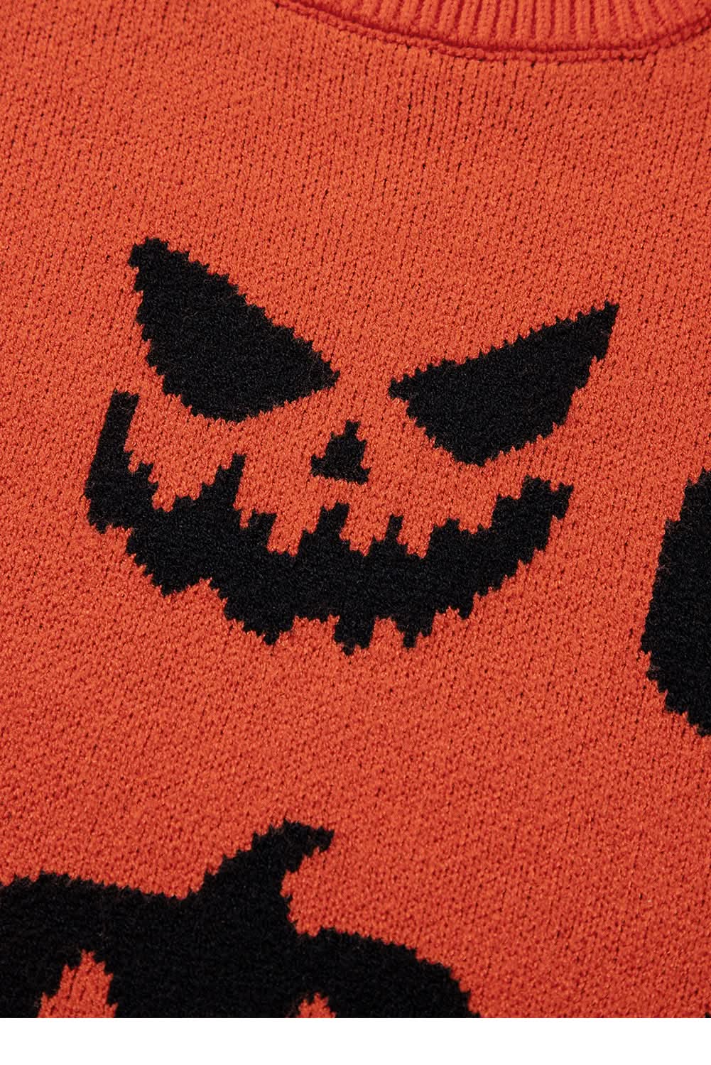 Spooky pumpkin face Halloween sweater - Love Salve 