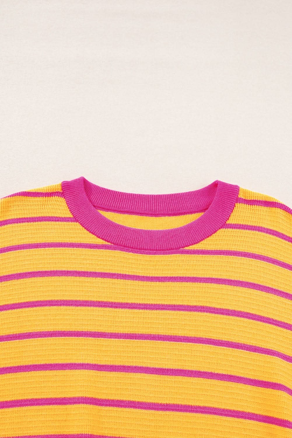 Casual orange striped sweater - Love Salve 