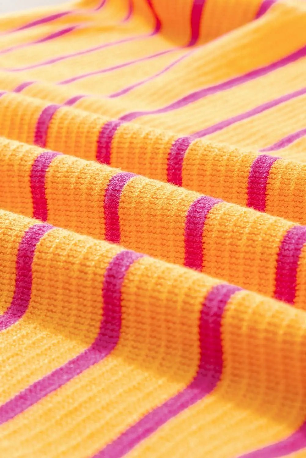 Casual orange striped sweater - Love Salve 