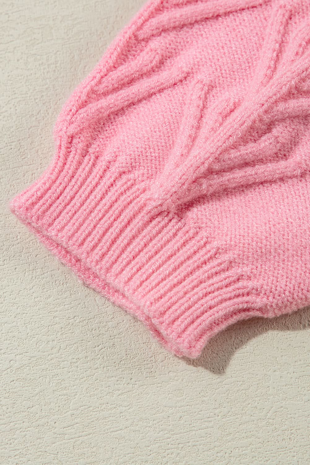Peach blossom floral knit sweater - Love Salve 