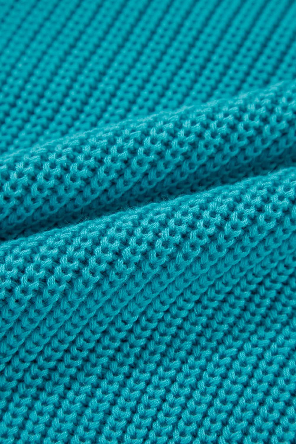 Turquoise Ruffled Knit Sweater - Love Salve 