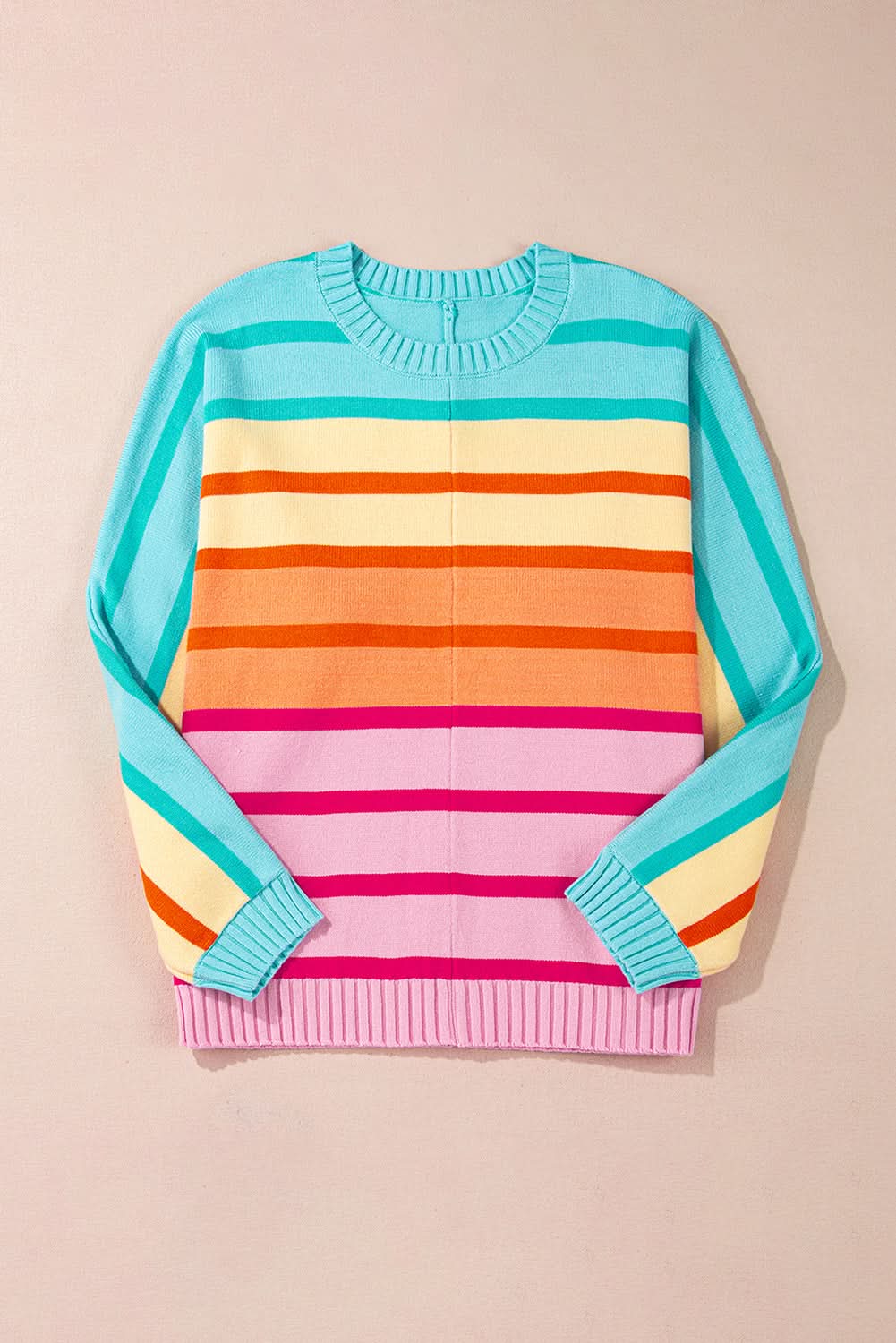Loose-fit yellow striped sweater - Love Salve 