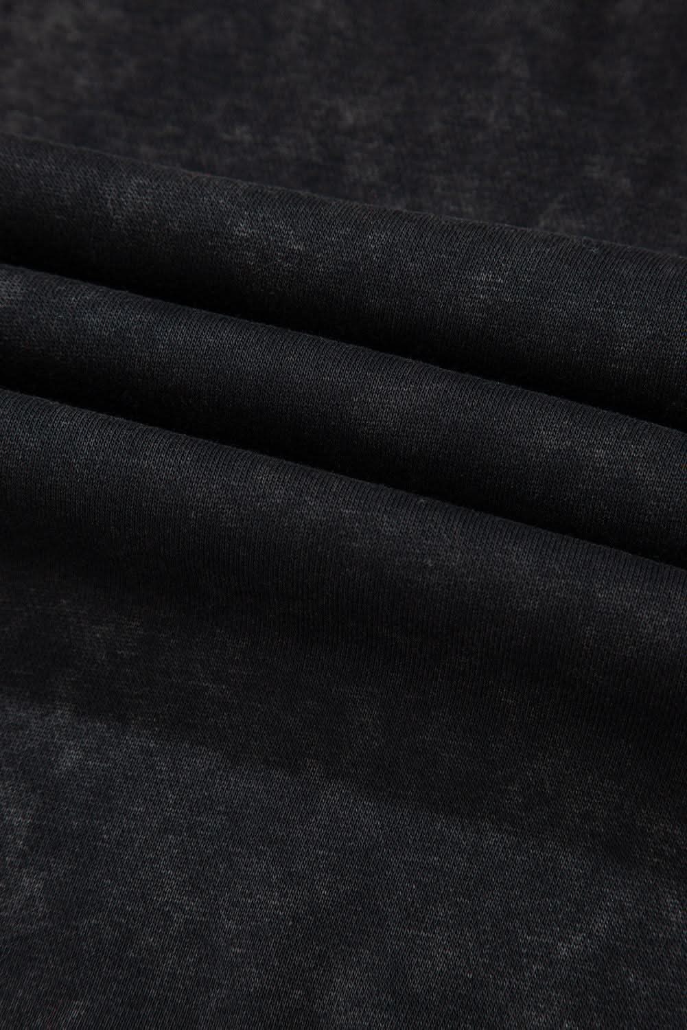 Chic black patchwork sweatshirt - Love Salve 