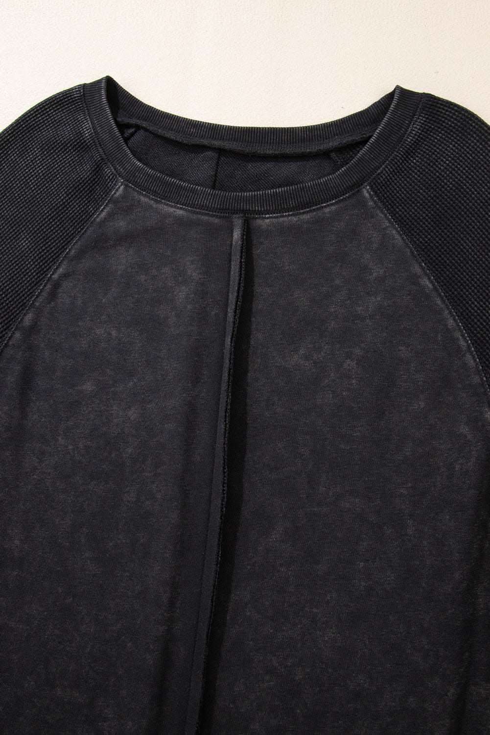 Chic black patchwork sweatshirt - Love Salve 