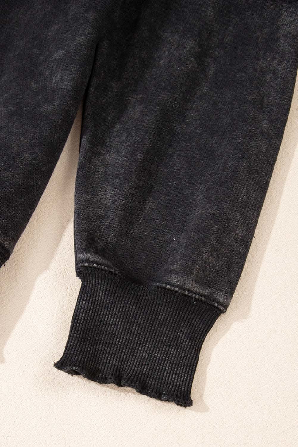 Chic black patchwork sweatshirt - Love Salve 