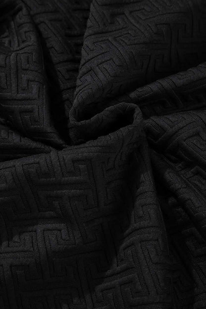 Textured black half-zip sweatshirt - Love Salve 