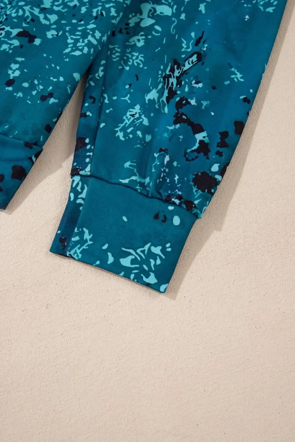 Blue tie dye cow print sweatshirt - Love Salve 