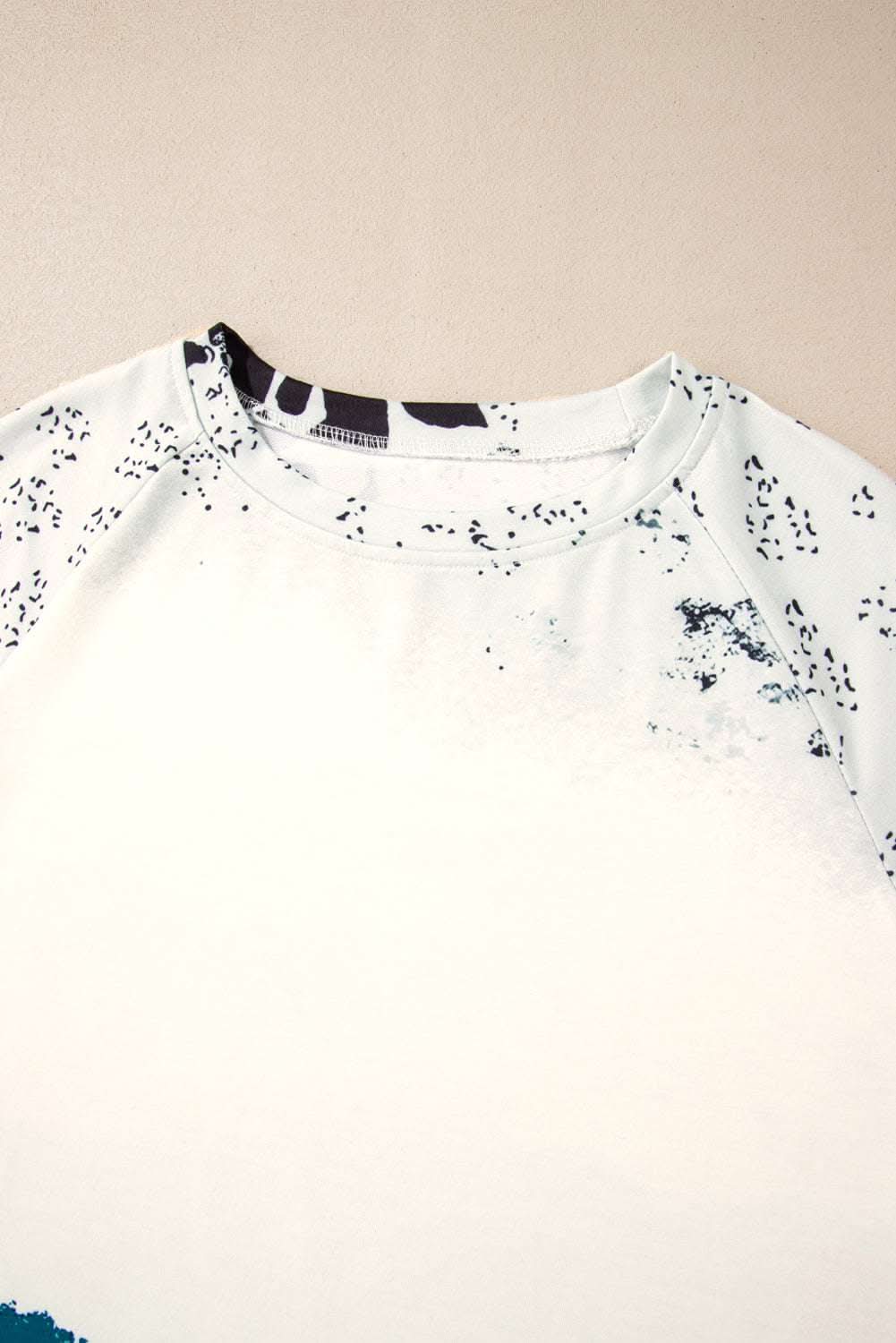 Blue tie dye cow print sweatshirt - Love Salve 
