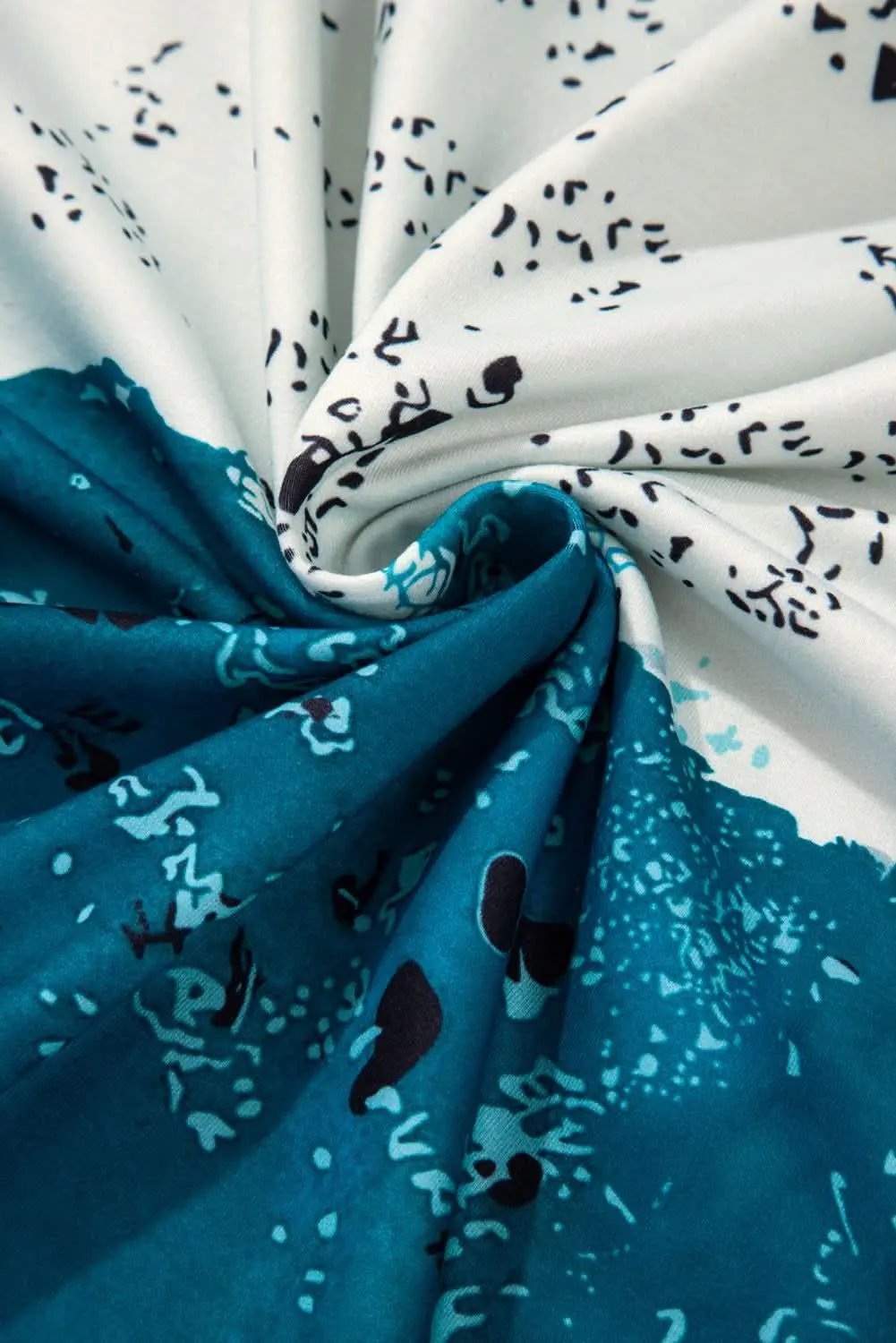 Blue tie dye cow print sweatshirt - Love Salve 