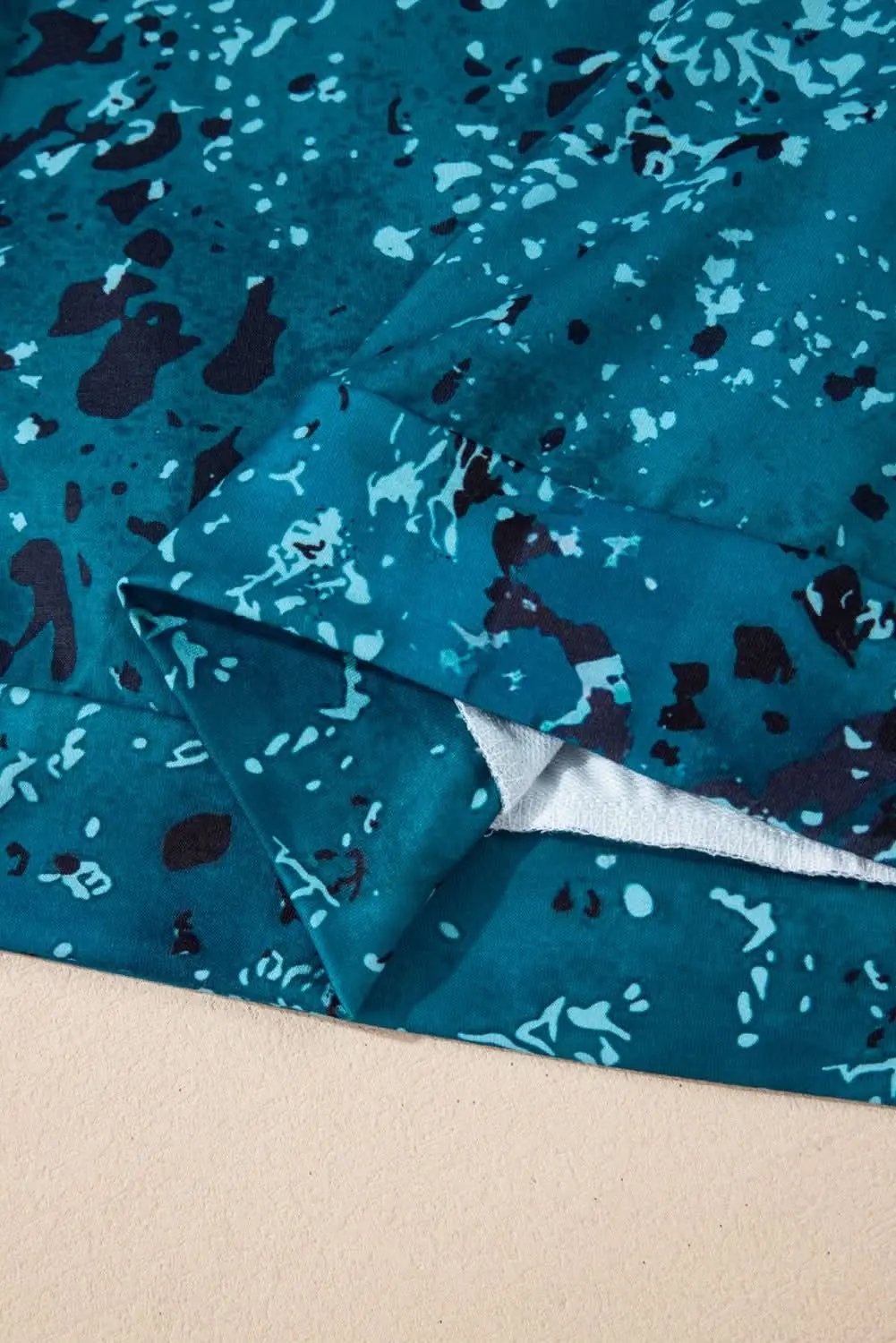 Blue tie dye cow print sweatshirt - Love Salve 