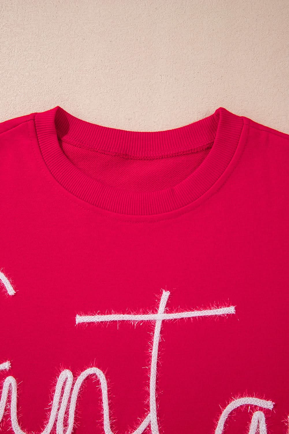 Cozy red Santa baby sweatshirt - Love Salve 