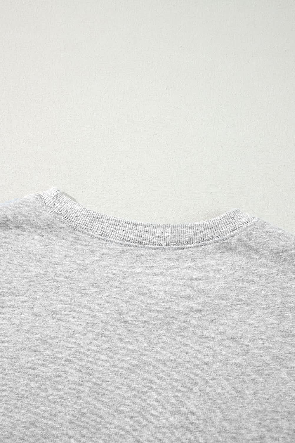 Chic gray drop shoulder pullover - Love Salve 