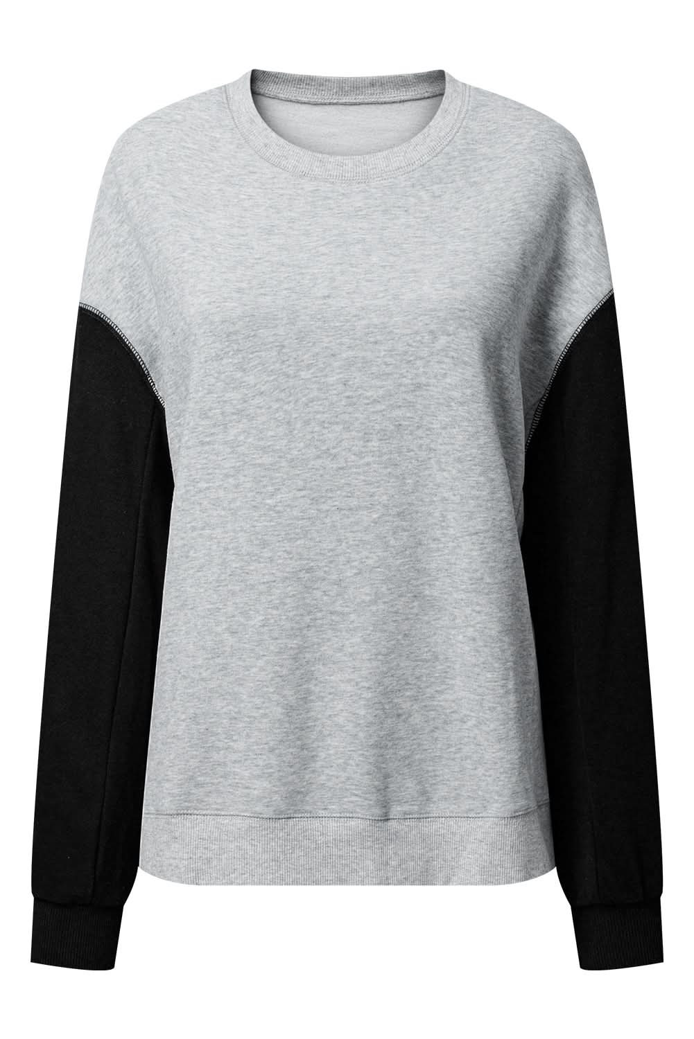 Chic gray drop shoulder pullover - Love Salve 