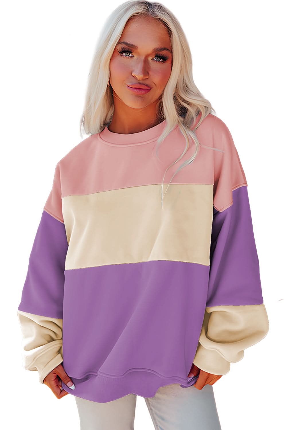 Meadow mauve patchwork sweatshirt - Love Salve 