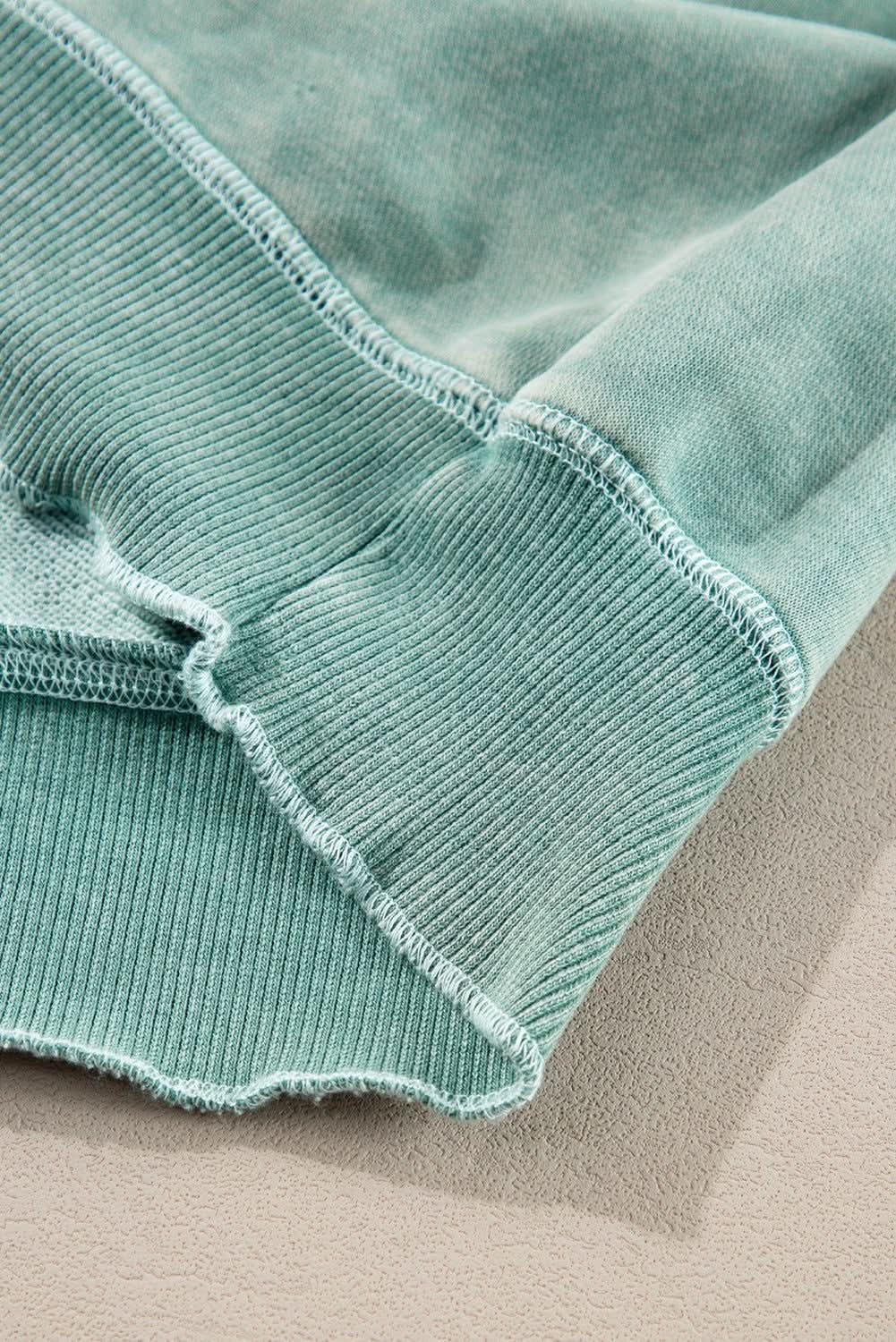 Mineral blue waffle knit sweatshirt - Love Salve 