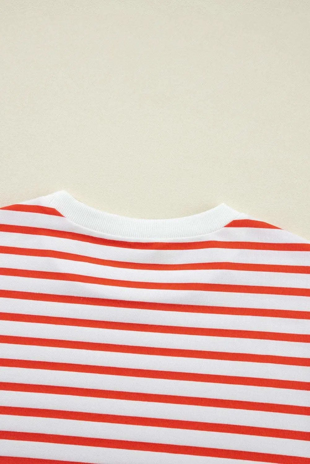 Chic orange stripe oversized sweatshirt - Love Salve 