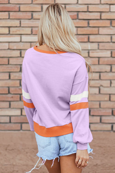 Orchid bouquet v-neck sweatshirt - Love Salve 