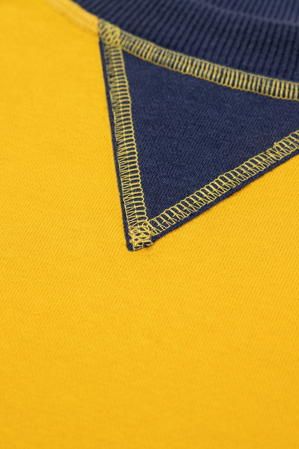 Yellow Color Block Sweatshirt - Love Salve 