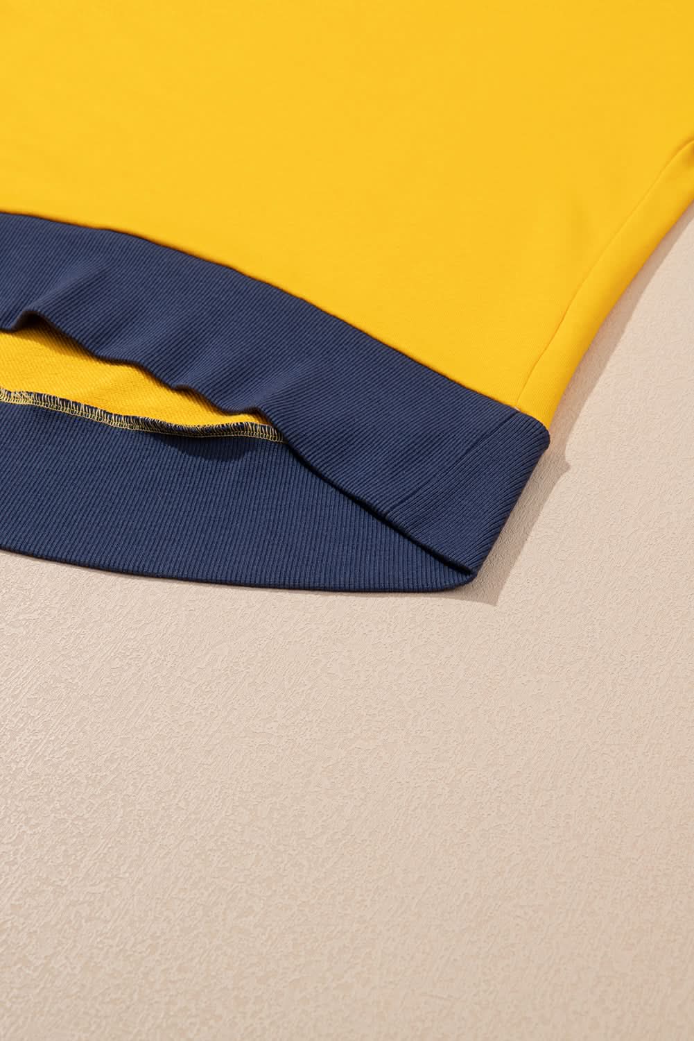Yellow Color Block Sweatshirt - Love Salve 