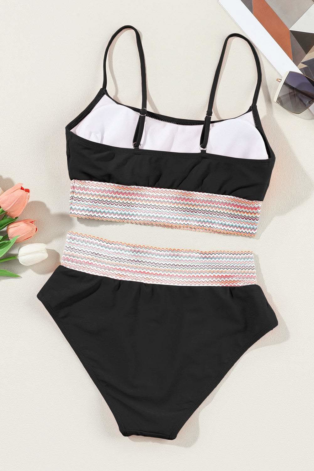 Trendy black high waist bikini - Love Salve 