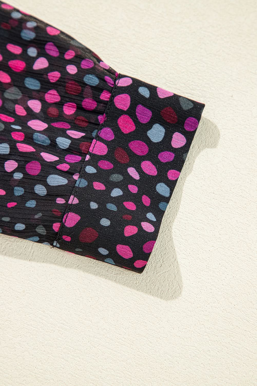 Grape Wine Polka Dot Printed Buttoned Casual Shirt - Love Salve 