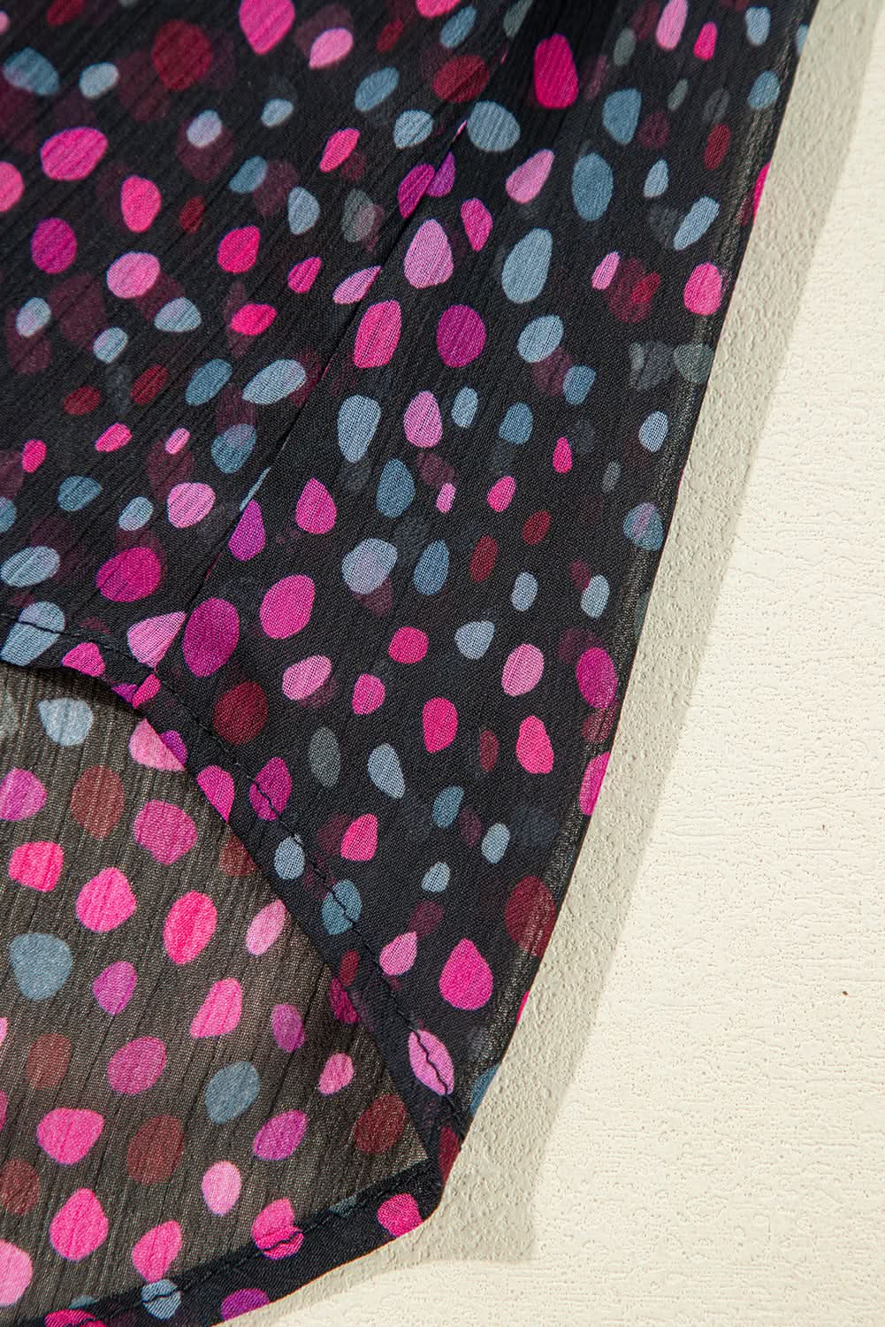 Grape Wine Polka Dot Printed Buttoned Casual Shirt - Love Salve 