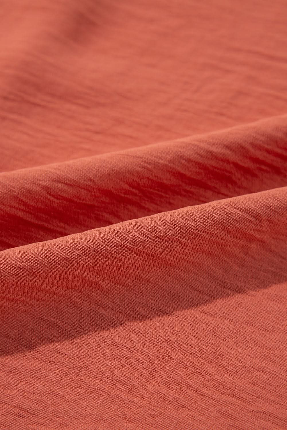 Russet Orange Swiss Dot Balloon Sleeve Loose Blouse - Love Salve 