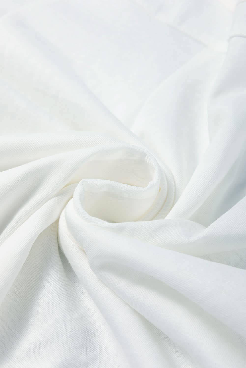 White Tropical Leaf Printed Patchwork Sleeve Round Neck Top - Love Salve 