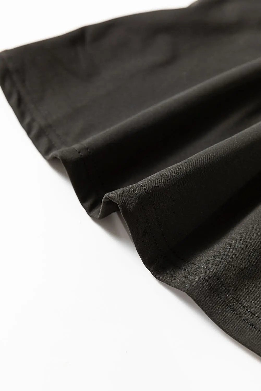 Chic black scoop neck thermal top - Love Salve 