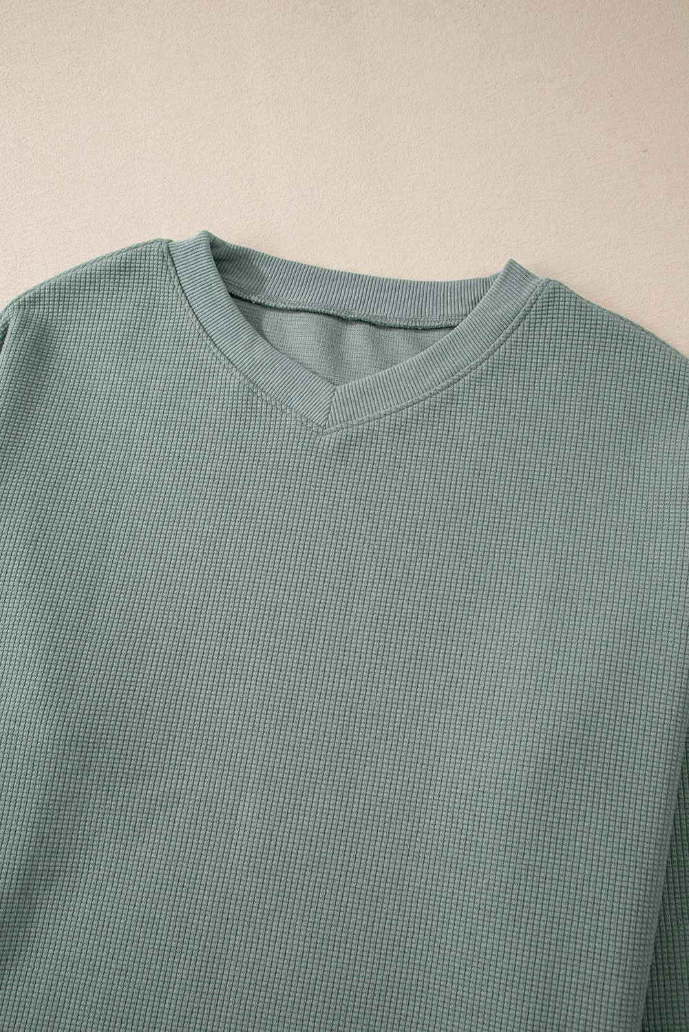 Clearly Aqua V-Neck Top - Cozy Knit - Love Salve 