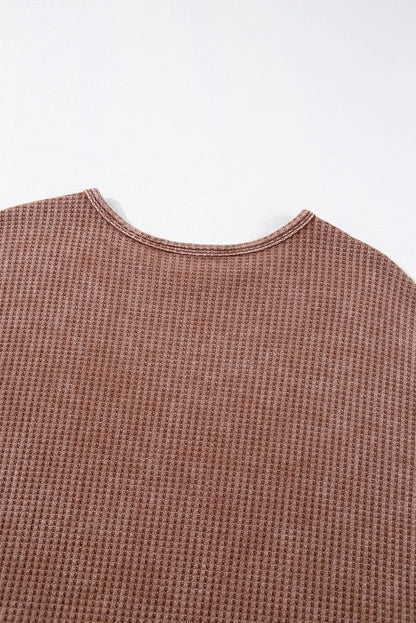 Chic coffee knit top with fringe - Love Salve 