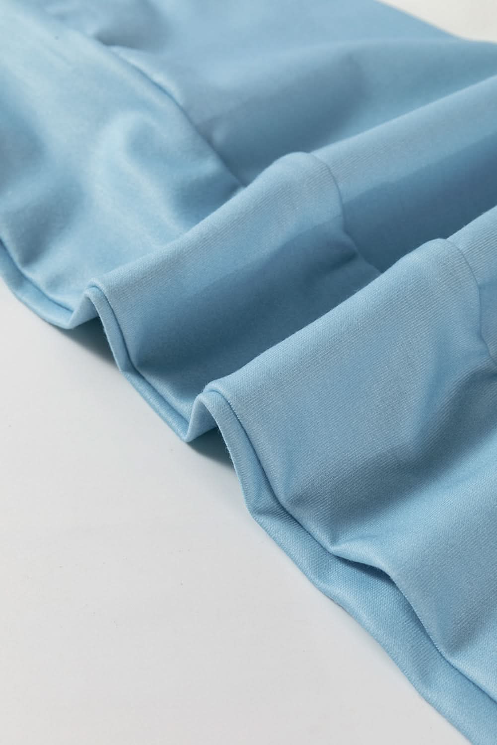Light Blue Colorblock Striped Drop Shoulder Long Sleeve Top - Love Salve 