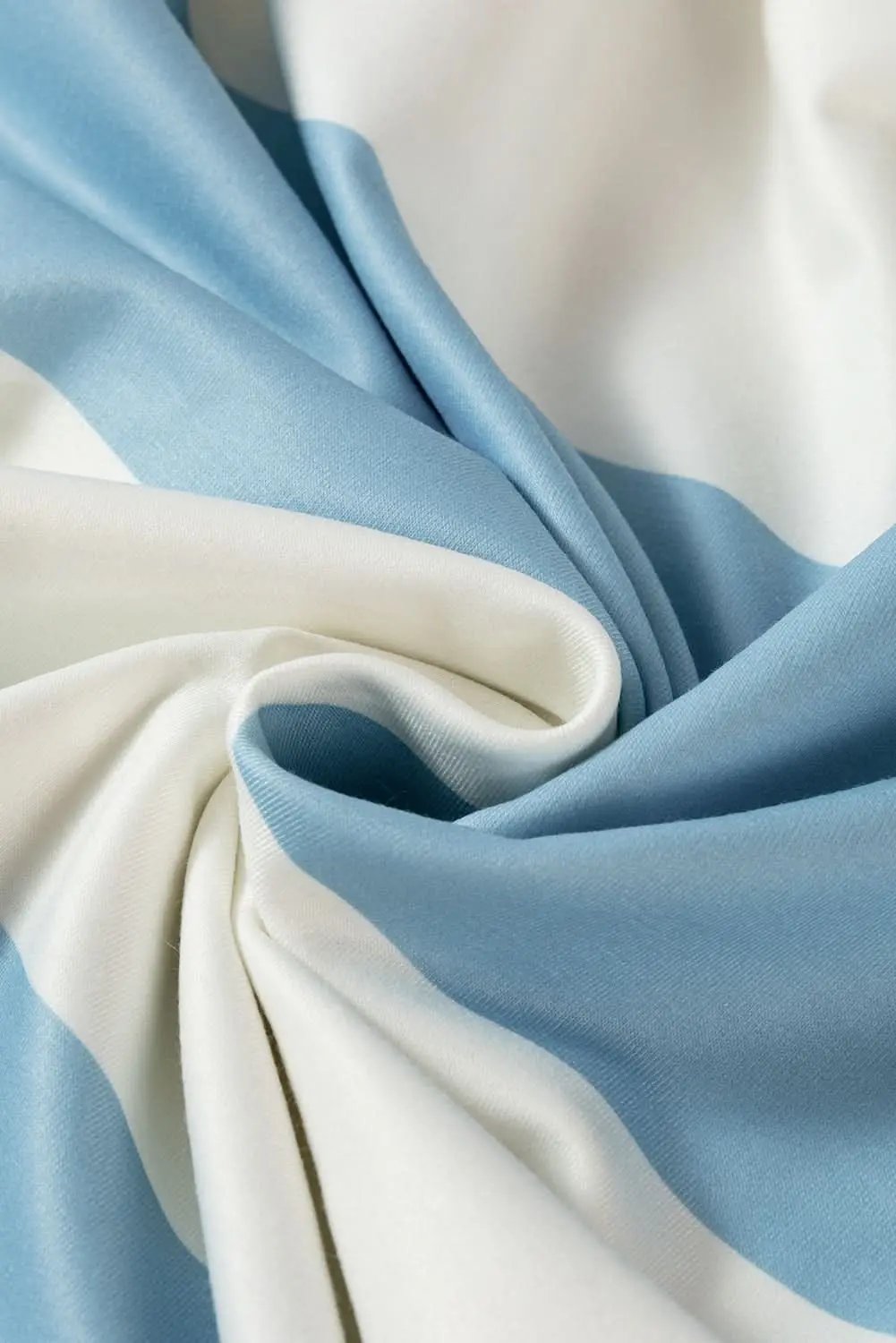 Light Blue Colorblock Striped Drop Shoulder Long Sleeve Top - Love Salve 