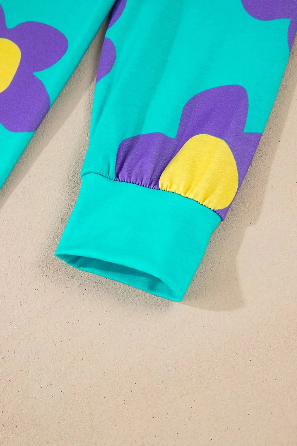 Sky blue floral long sleeve top - Love Salve 