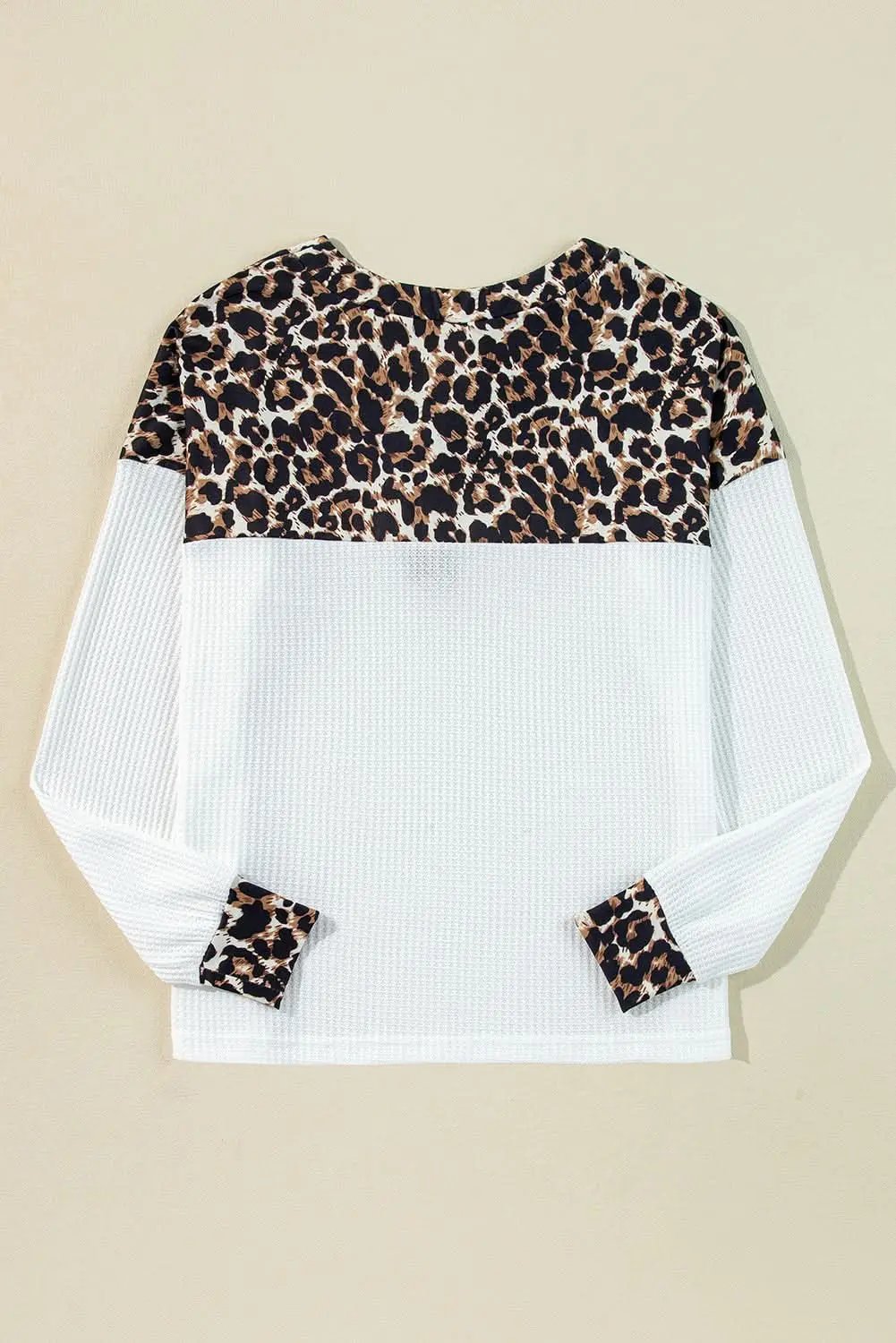 White leopard v-neck knit top - Love Salve 