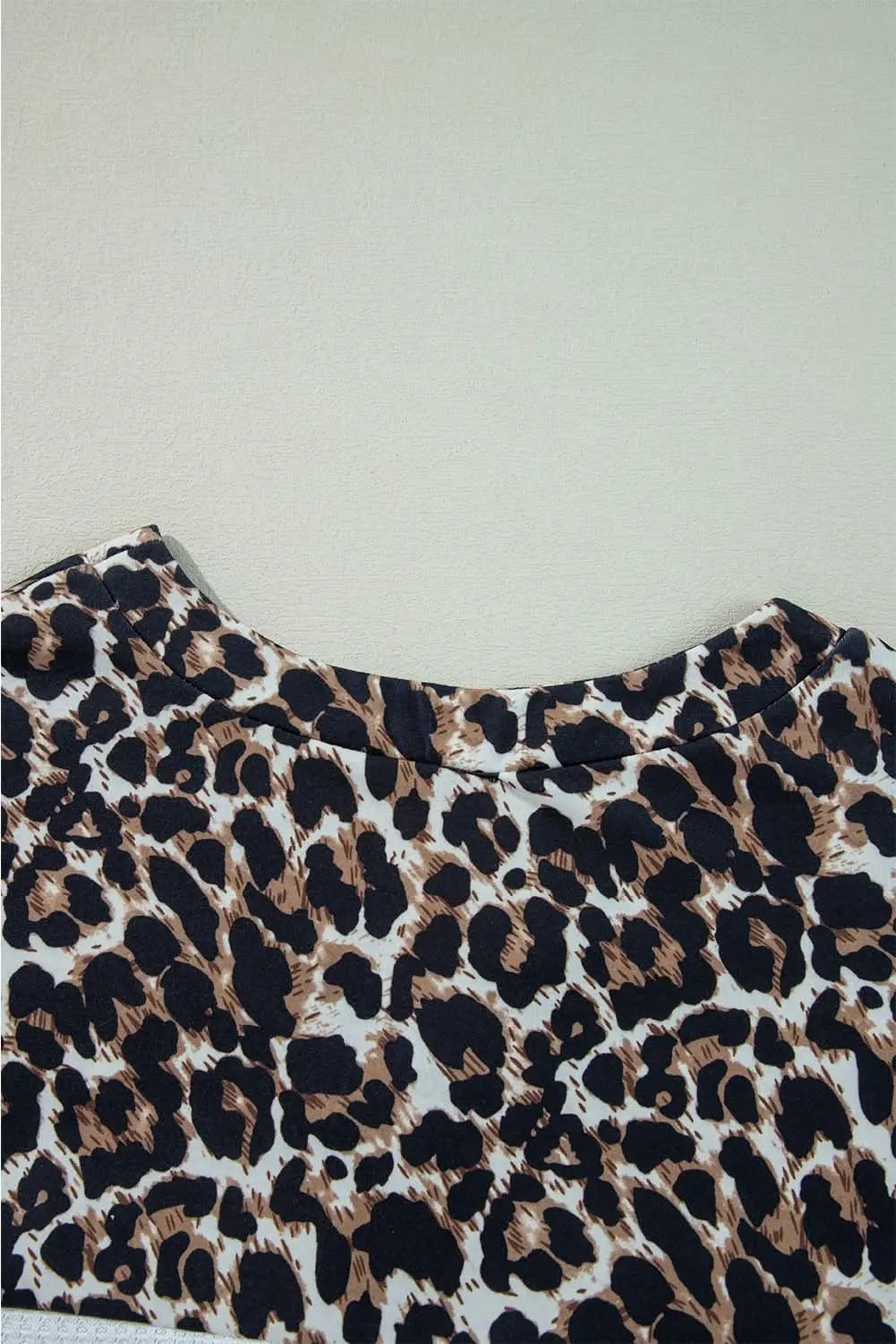 White leopard v-neck knit top - Love Salve 