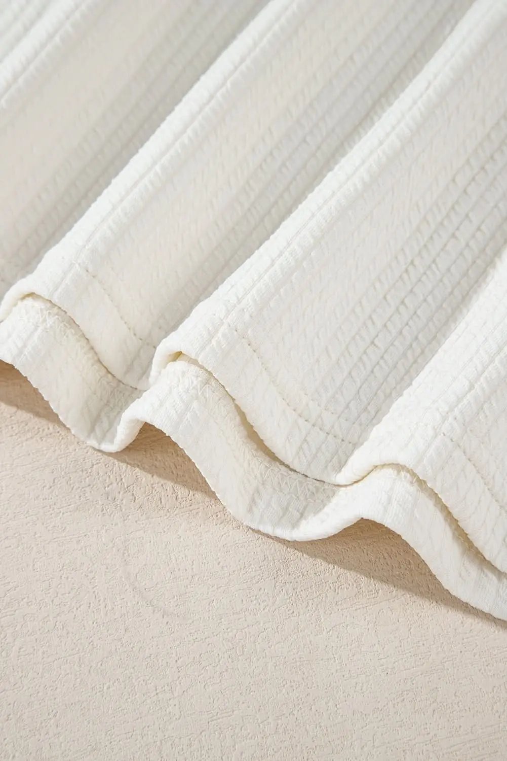 White knit drop sleeve top - Love Salve 