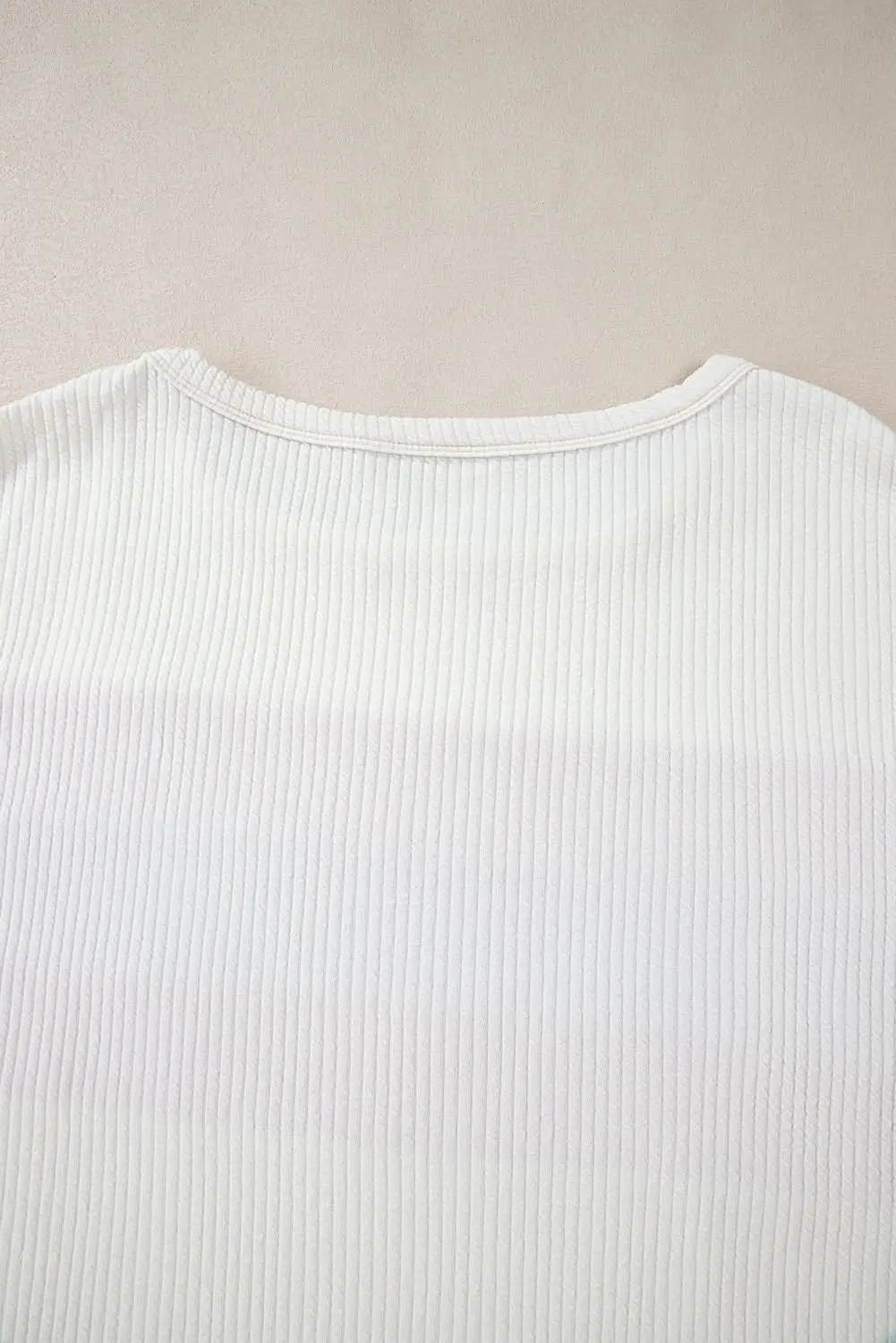 White knit drop sleeve top - Love Salve 