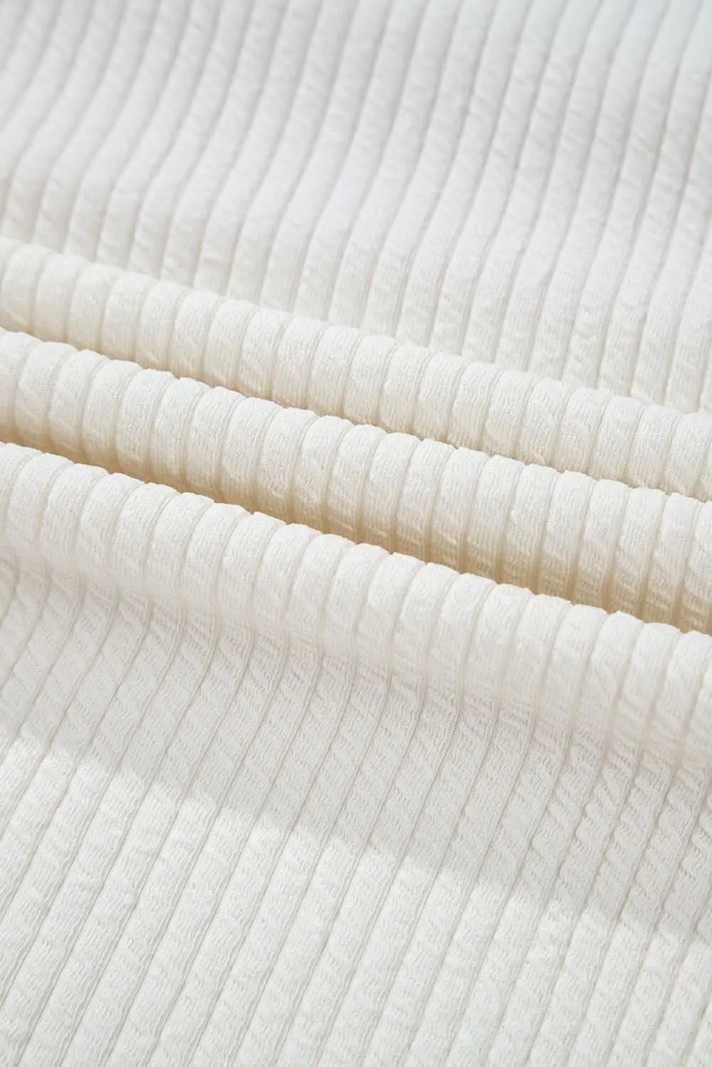 White knit drop sleeve top - Love Salve 