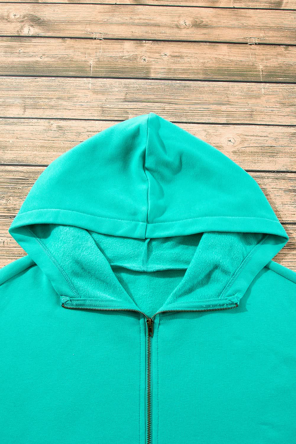Aruba blue fleece hoodie with pockets - Love Salve 