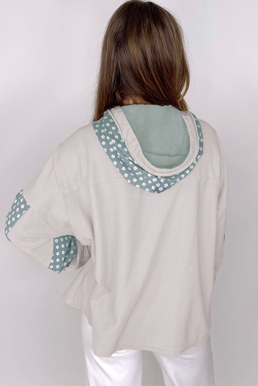 Beau floral patchwork hoodie - Love Salve 