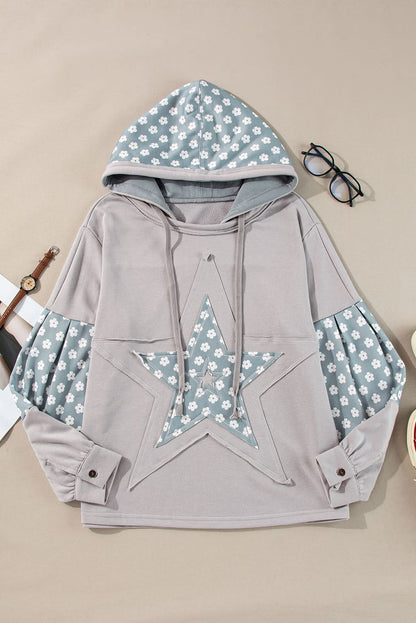 Beau floral patchwork hoodie - Love Salve 