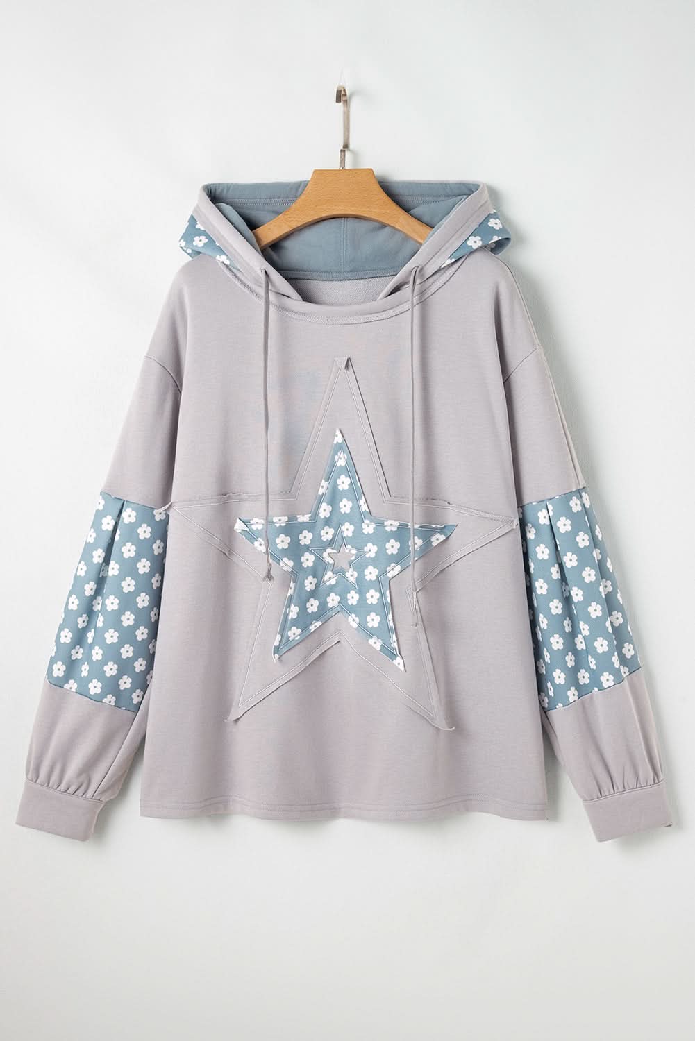 Beau floral patchwork hoodie - Love Salve 